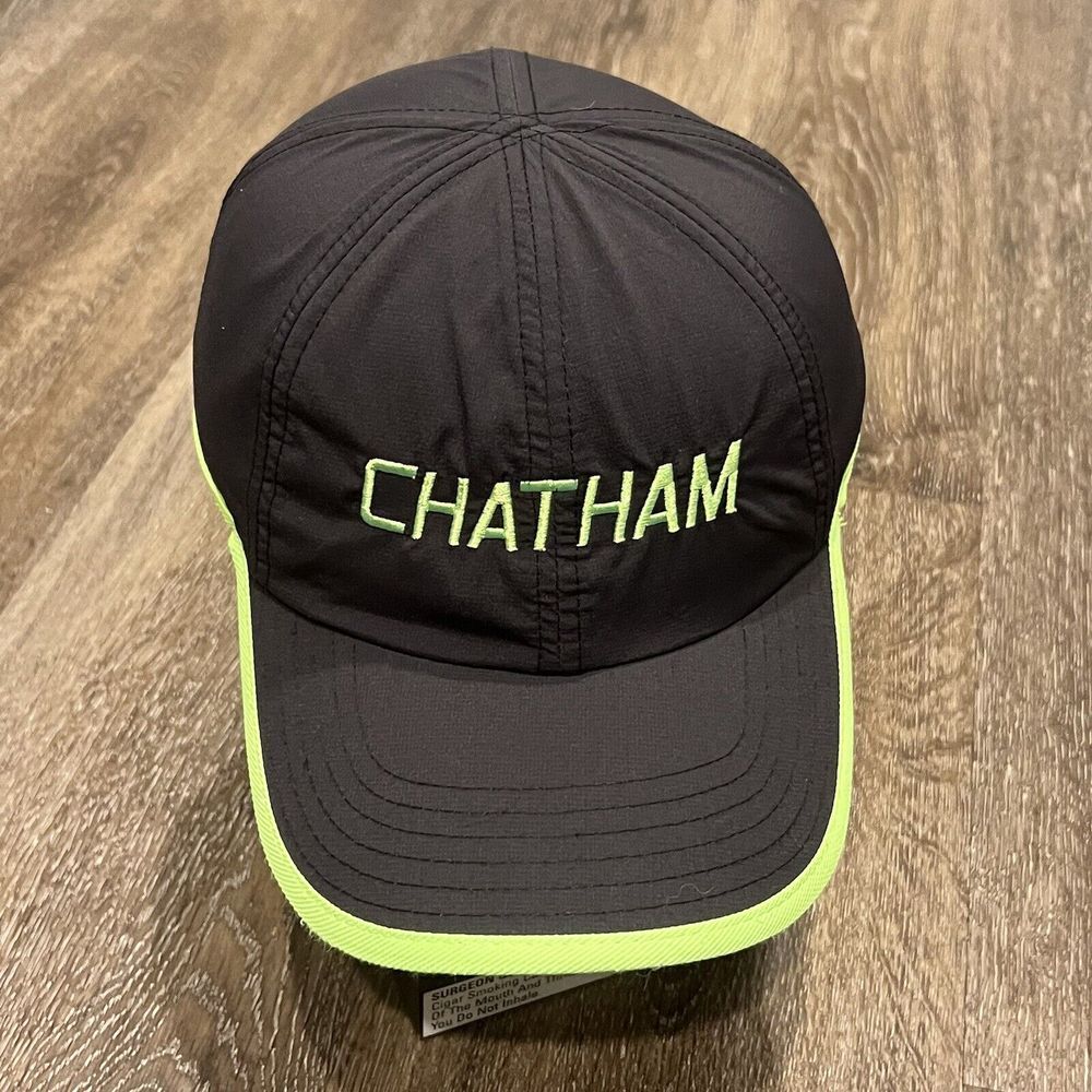 Chatham County Hat Gray Neon Yellow Lightweight Gym Athletic Running DriFit GA
